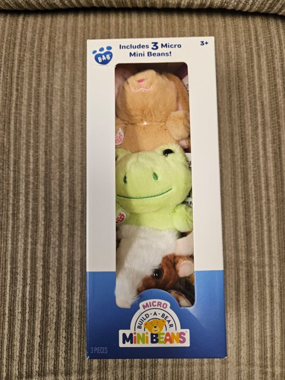 Build A Bear Micro MiniBeans Set- Pawlette, Spring Frog and Longhorn